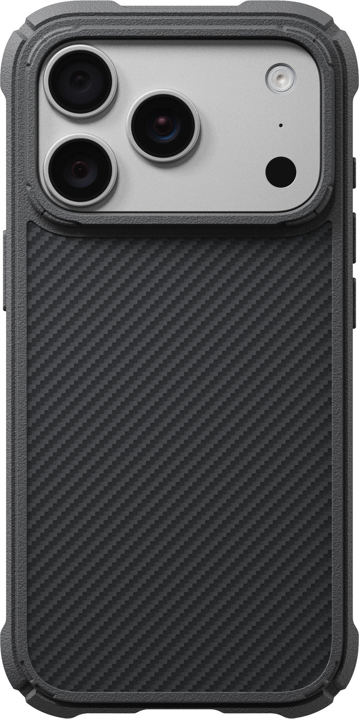 Husă Pitaka Cairn, Black/Grey Twill — iPhone 18/17 Pro
