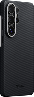 Husă Pitaka Edge Case, Black/Grey Twill (Aaron Button) — Samsung Galaxy S26 Ultra