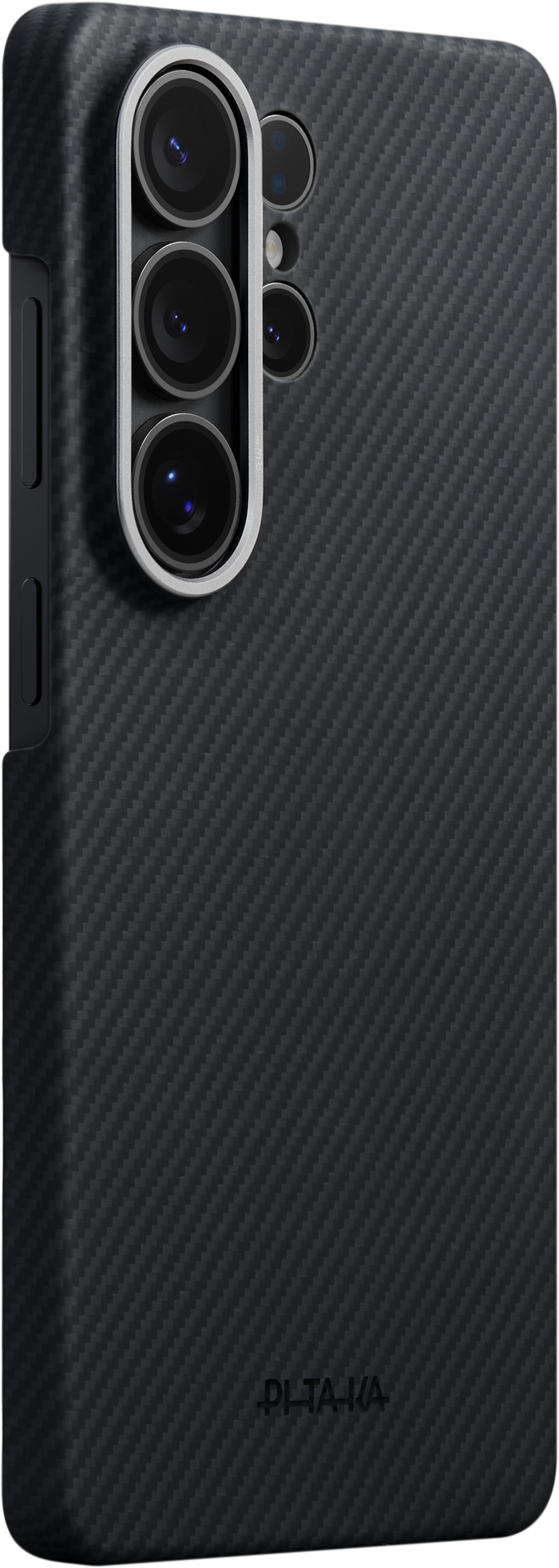 Husă Pitaka Edge Case, Black/Grey Twill (Aaron Button) — Samsung Galaxy S26 Ultra