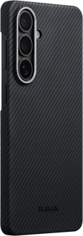 Husă Pitaka Edge Case, Black/Grey Twill (Aaron Button) — Samsung Galaxy S26+