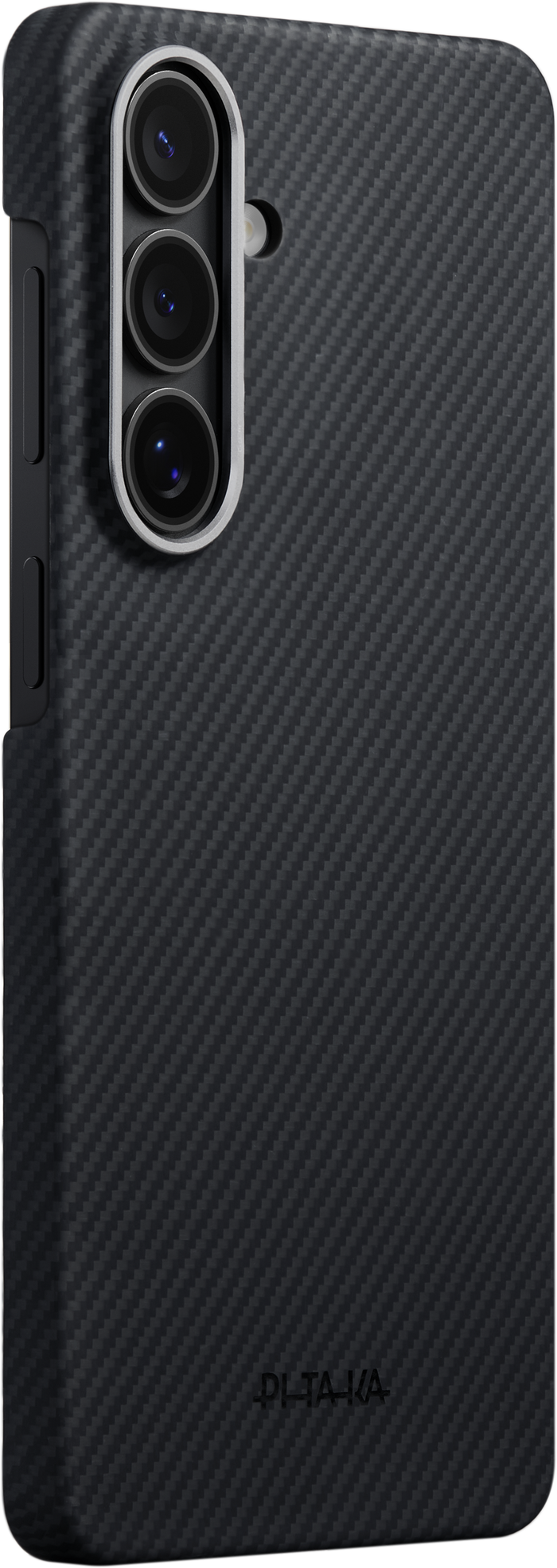 Husă Pitaka Edge Case, Black/Grey Twill (Aaron Button) — Samsung Galaxy S26