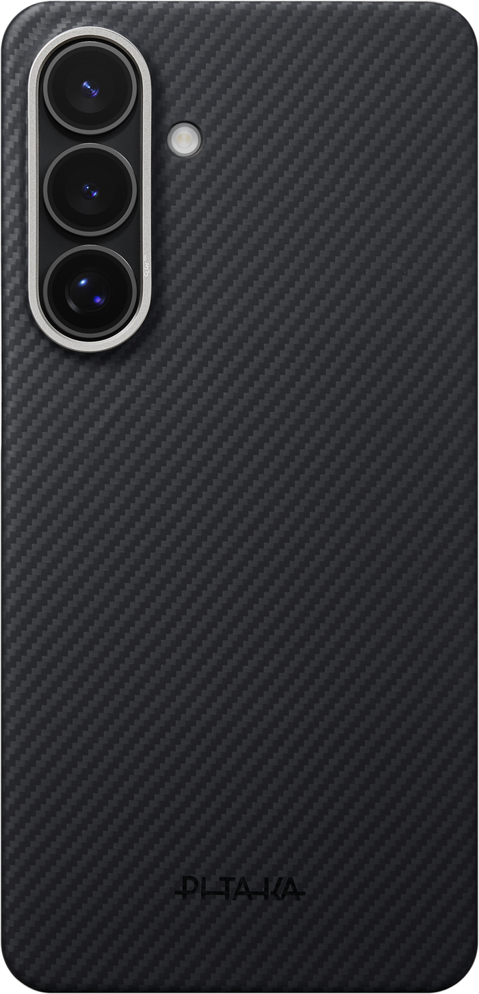 Husă Pitaka Edge Case, Black/Grey Twill (Aaron Button) — Samsung Galaxy S26+