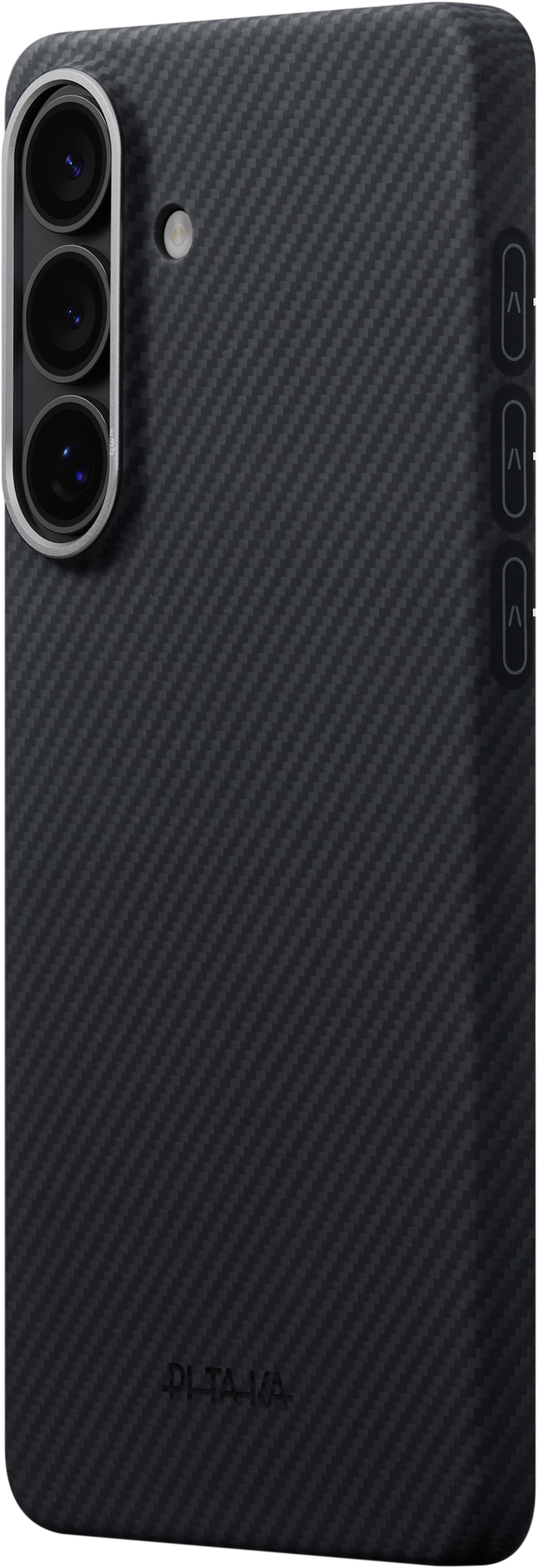 Husă Pitaka Edge Case, Black/Grey Twill (Aaron Button) — Samsung Galaxy S26