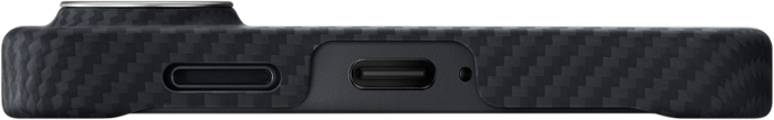 Husă Pitaka Edge Case, Black/Grey Twill (Aaron Button) — Samsung Galaxy S26