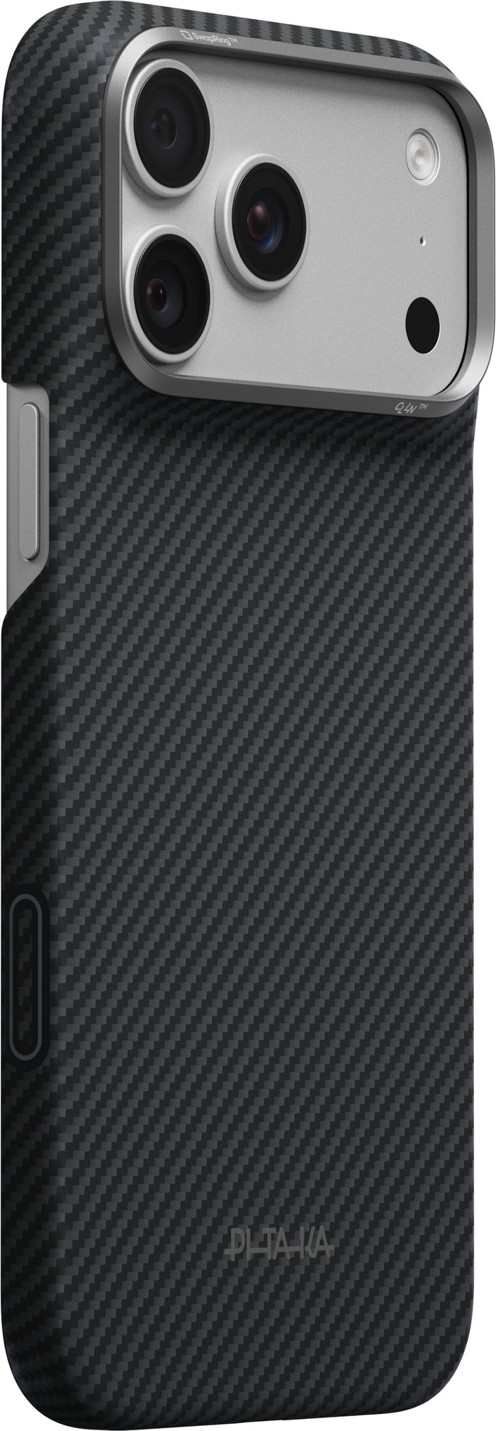 Husă Pitaka Edge Case, Black/Grey Twill — iPhone 18/17 Pro Max
