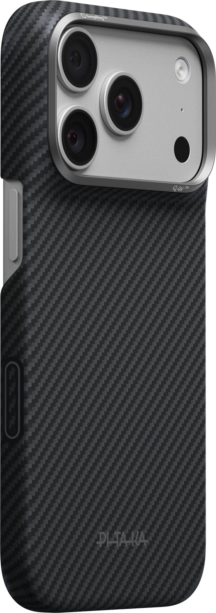 Husă Pitaka Edge Case, Black/Grey Twill — iPhone 18/17 Pro