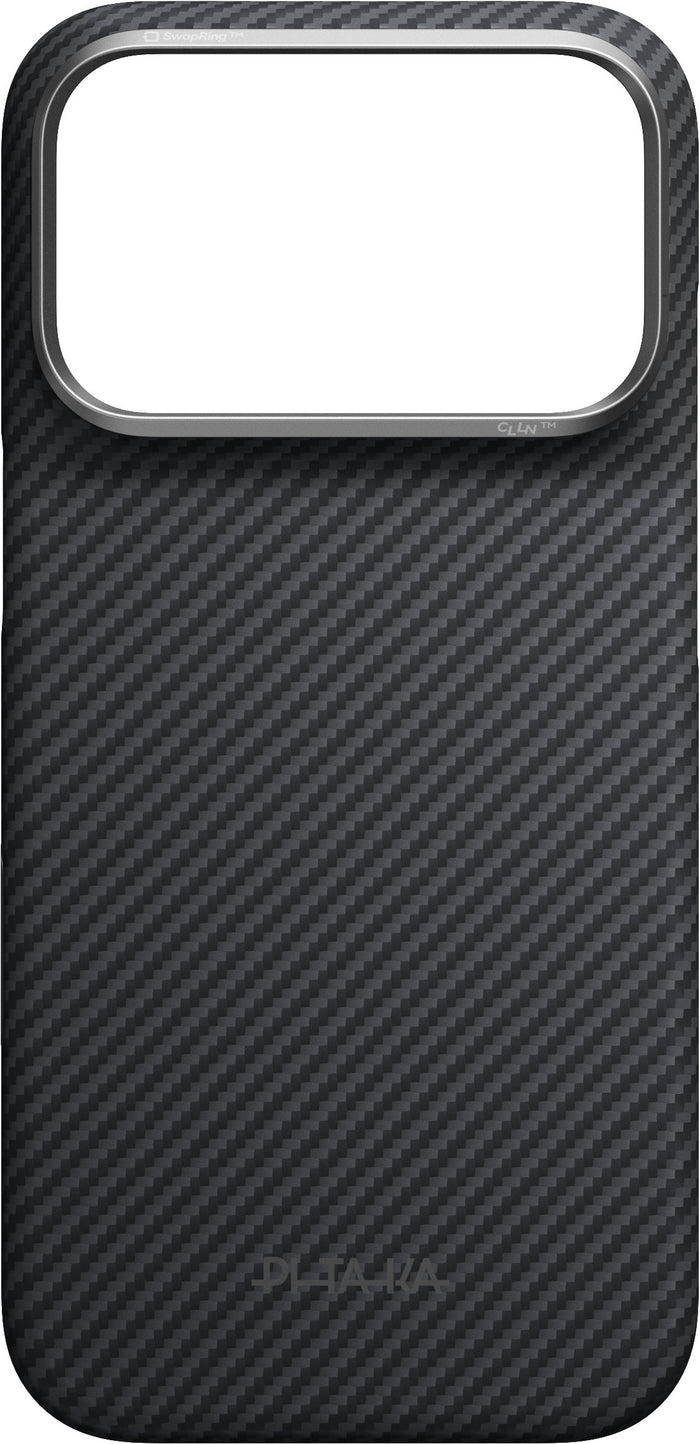 Husă Pitaka Edge Case, Black/Grey Twill — iPhone 18/17 Pro