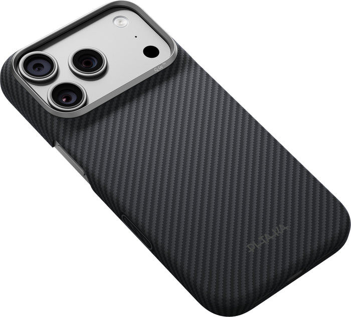 Husă Pitaka Edge Case, Black/Grey Twill — iPhone 18/17 Pro