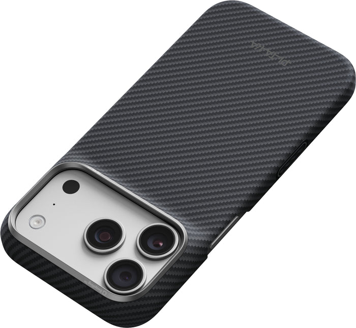 Husă Pitaka Edge Case, Black/Grey Twill — iPhone 18/17 Pro