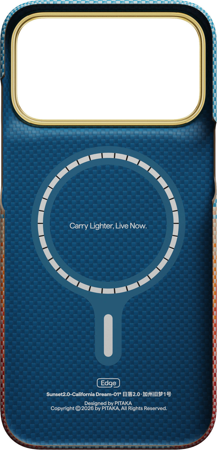 Husă Pitaka Edge Case, California Dream Sunset 2.0 — iPhone 18/17 Pro Max