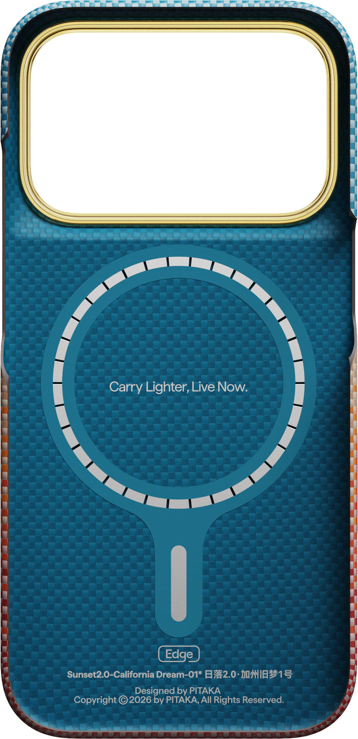 Husă Pitaka Edge Case, California Dream Sunset 2.0 — iPhone 18/17 Pro