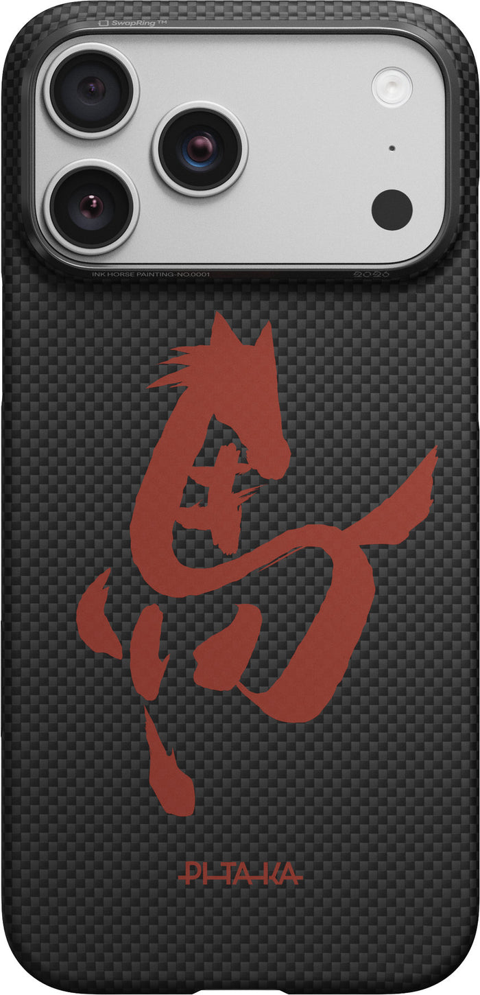 Husă Pitaka Edge Case, Ink Horse Ink Rhythm — iPhone 17 Pro Max