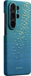 Husă Pitaka Edge Case, Lucid Blue (Aaron Button) — Samsung Galaxy S26 Ultra