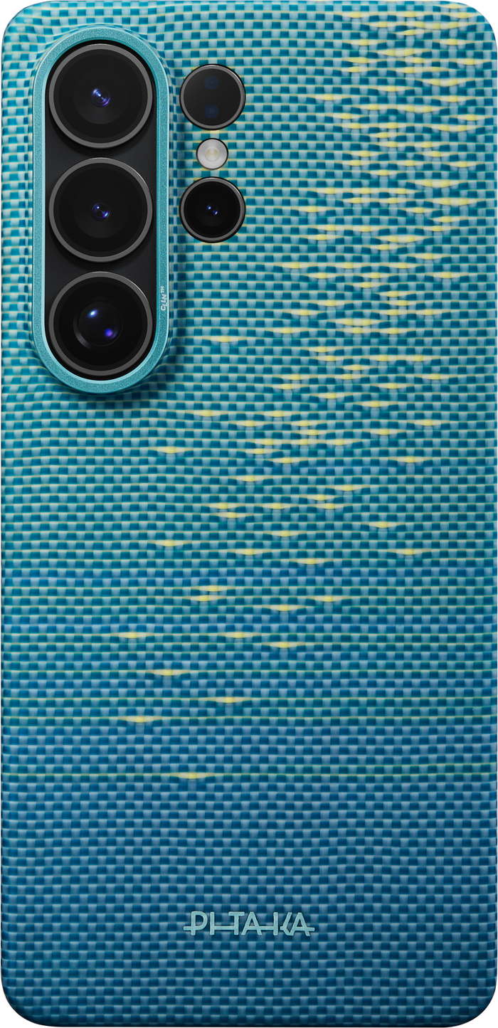 Husă Pitaka Edge Case, Lucid Blue (Aaron Button) — Samsung Galaxy S26 Ultra