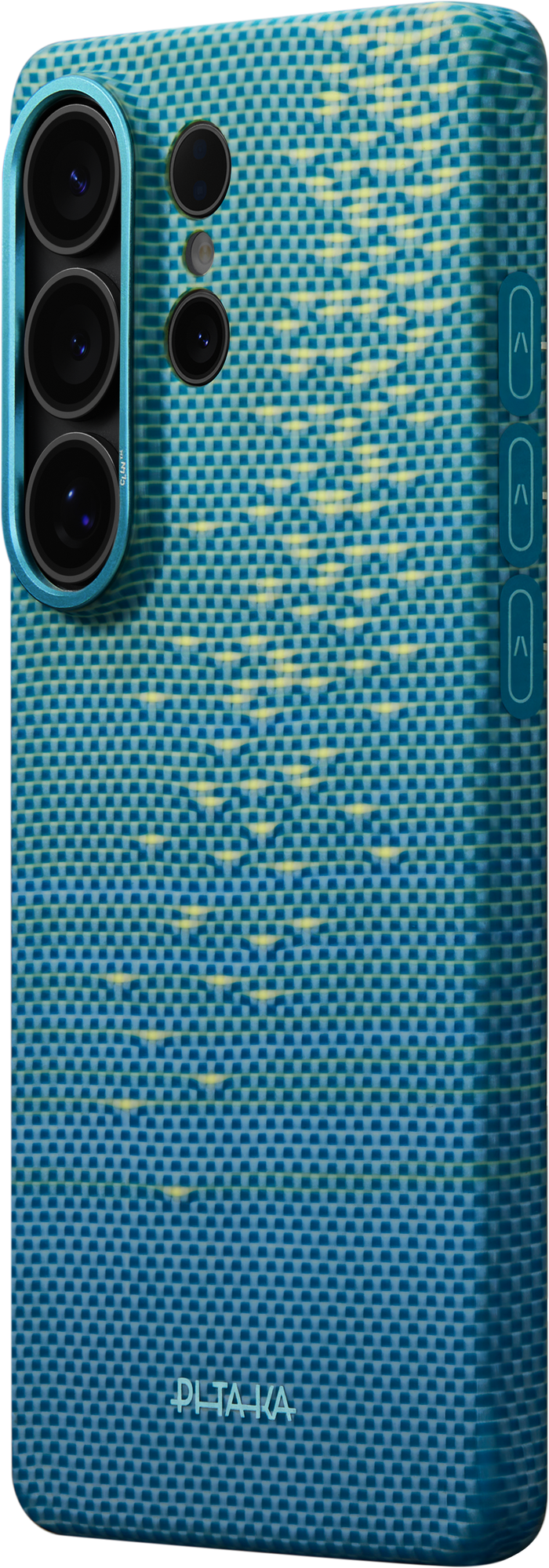 Husă Pitaka Edge Case, Lucid Blue (Aaron Button) — Samsung Galaxy S26 Ultra