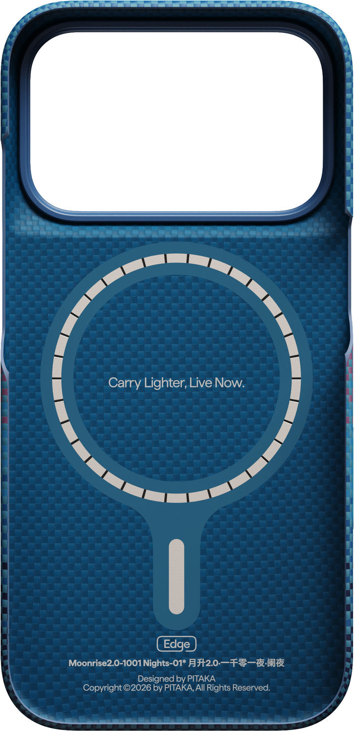Husă Pitaka Edge Case, Moonrise 2.0 — iPhone 18/17 Pro