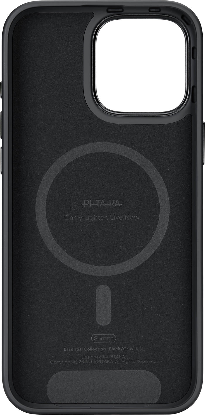 Husă Pitaka Summa, Black/Grey — iPhone 16 Pro Max