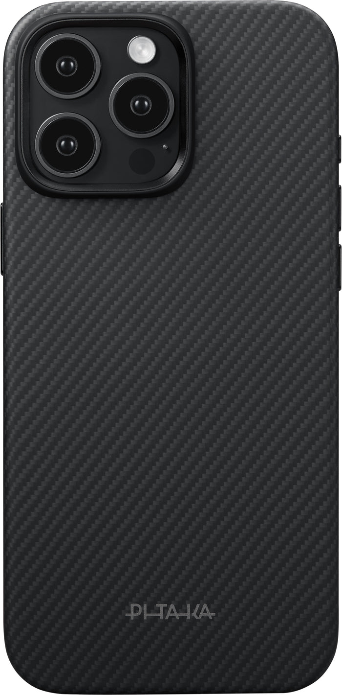 Husă Pitaka Summa, Black/Grey — iPhone 16 Pro