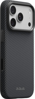Husă Pitaka Summa, Black/Grey Twill — iPhone 18/17 Pro