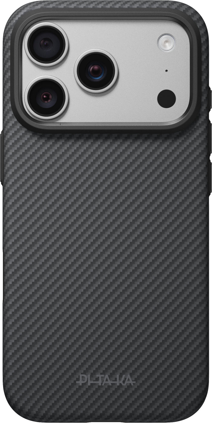 Husă Pitaka Summa, Black/Grey Twill — iPhone 18/17 Pro