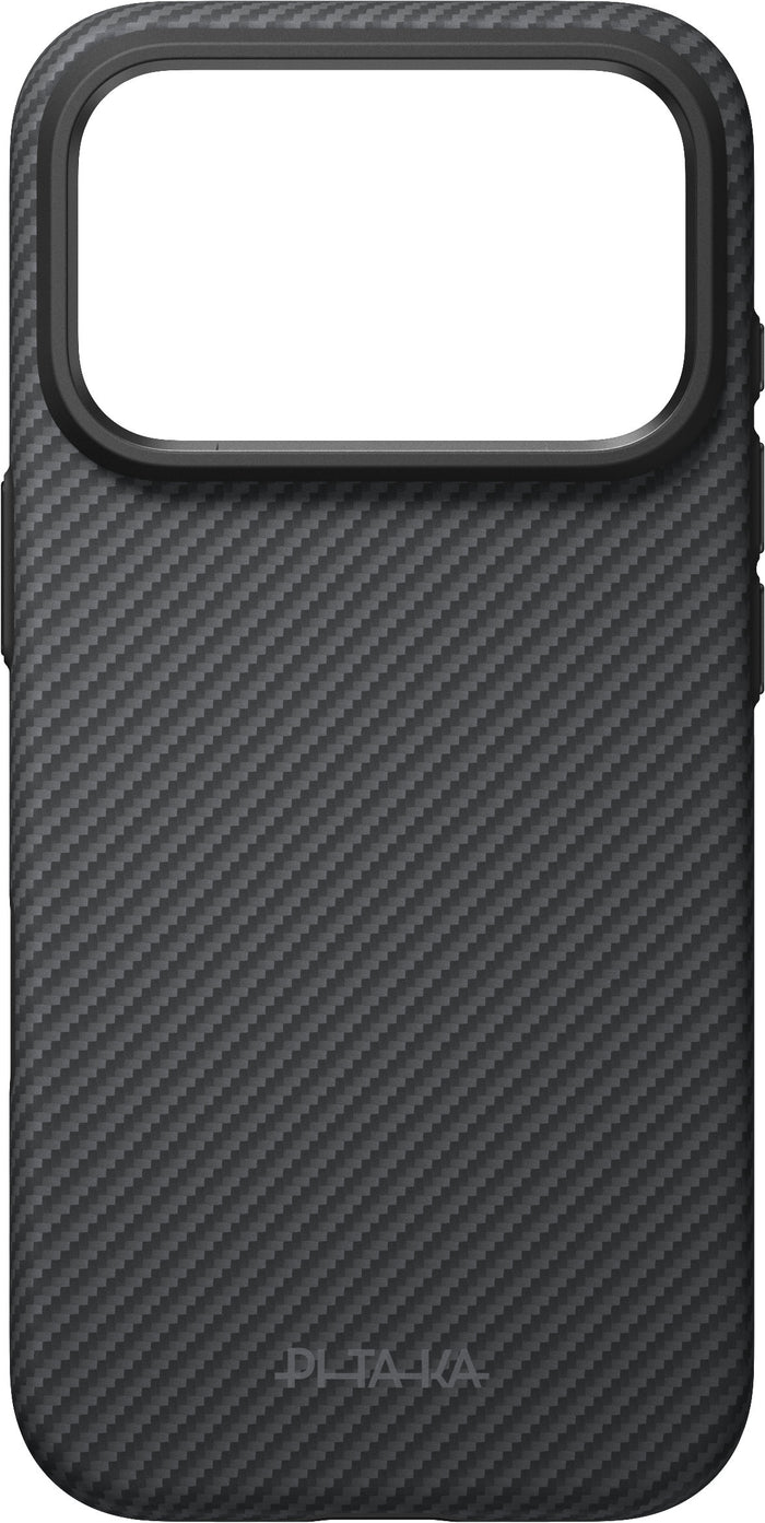 Husă Pitaka Summa, Black/Grey Twill — iPhone 18/17 Pro