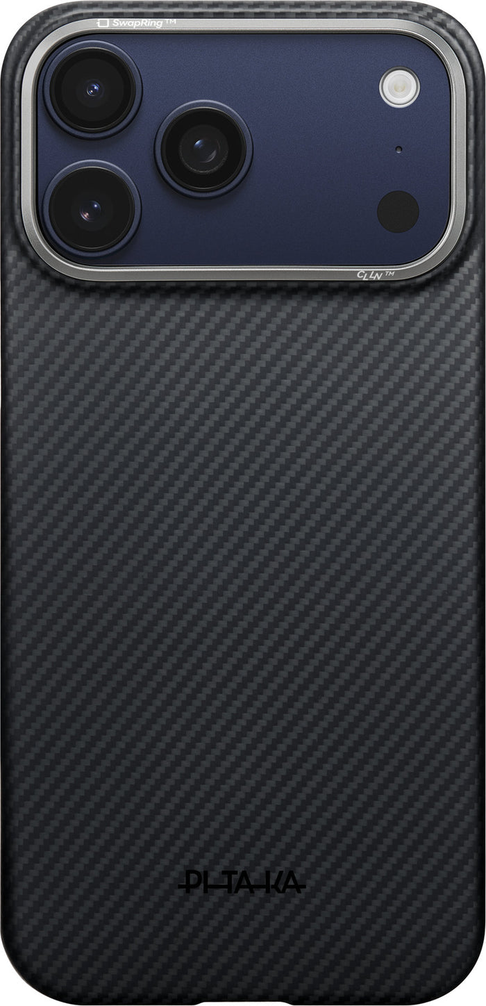 Husă Pitaka Ultra-Slim, Black/Grey — iPhone 17 Pro Max
