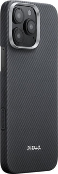 Husă Pitaka Ultra-Slim, Black/Grey (PitaTap) — iPhone 16 Pro