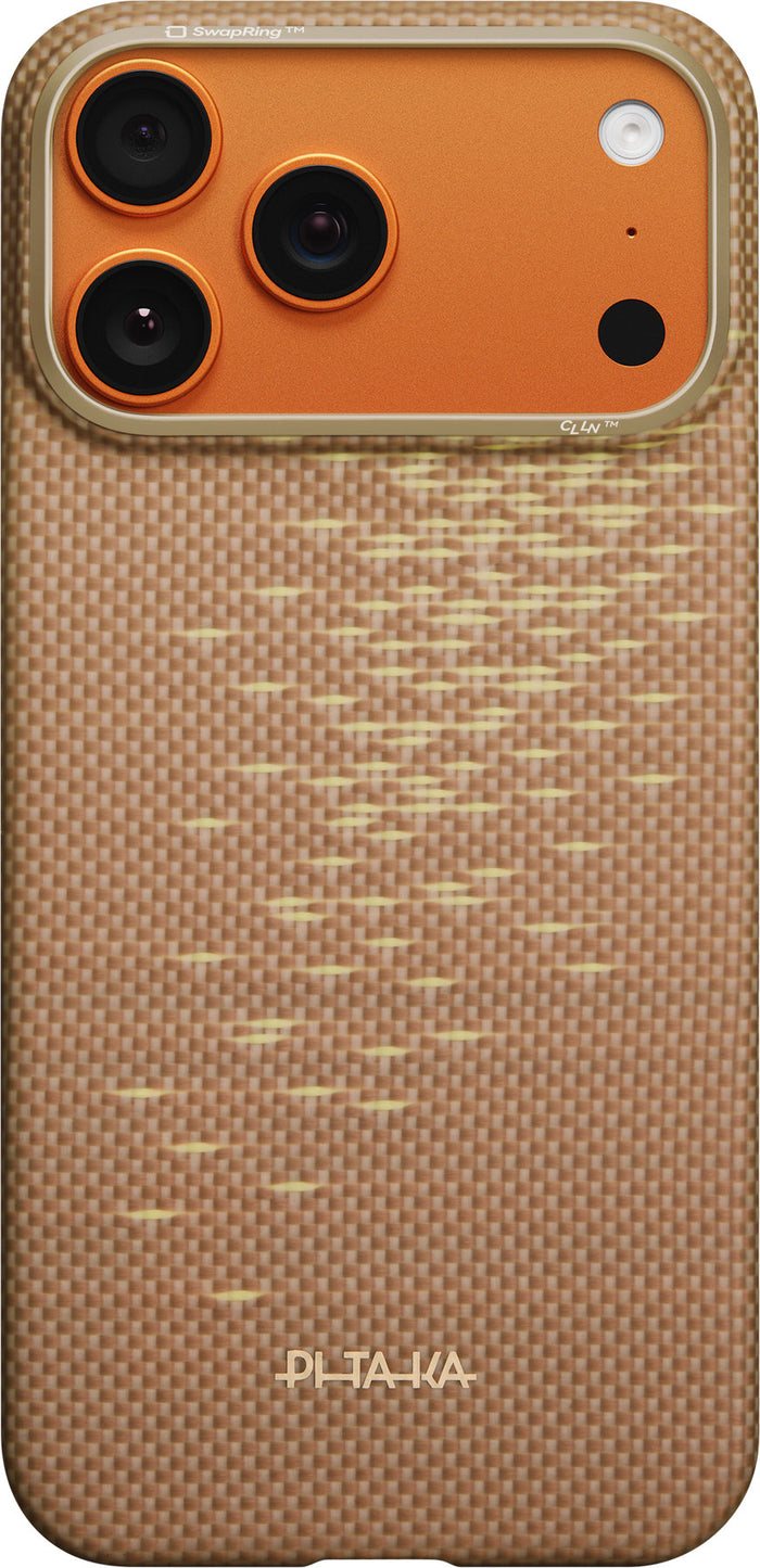 Husă Pitaka Ultra-Slim, Golden Glint — iPhone 17 Pro Max