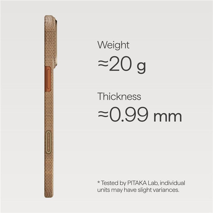 Husă Pitaka Ultra-Slim, Golden Glint — iPhone 17 Pro Max