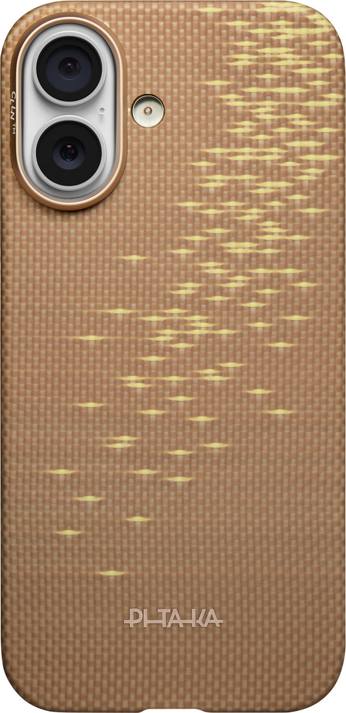 Husă Pitaka Ultra-Slim, Golden Glint — iPhone 17
