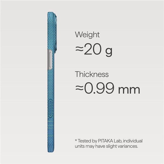 Husă Pitaka Ultra-Slim, Lucid Blue — iPhone 17 Pro Max