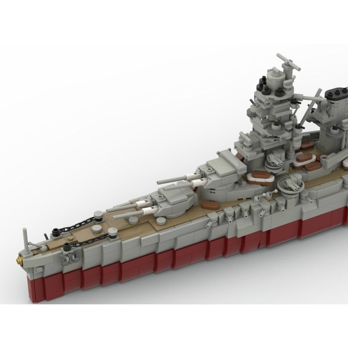 IJN Hyuga WWII Aviation Battleship Building Blocks-LesDiy-Building Blocks-