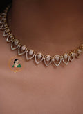 Inverted Teardrop White Stone Necklace