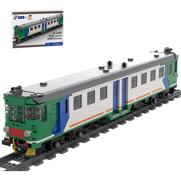 Italian ALn 668 3100 Railcar Building Blocks - LesDiy - Locomotive -