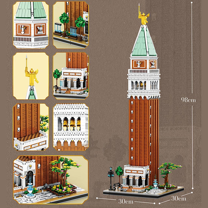 Italian Famous Bell Landmark Tower Building Blocks - LesDiy - Building Blocks -