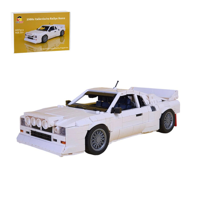 Italian Racing Legend Supercar Building Blocks (gobricks/white) - LesDiy -