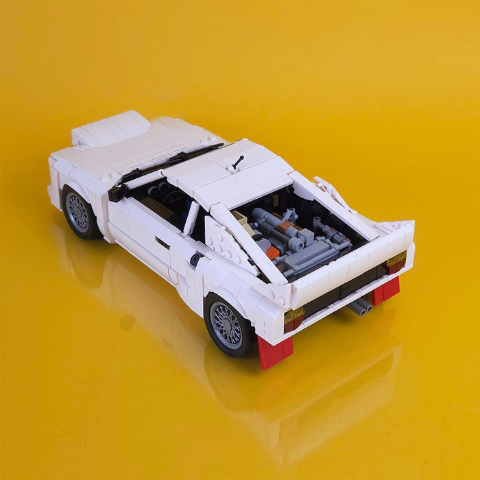 Italian Racing Legend Supercar Building Blocks (gobricks/white) - LesDiy -