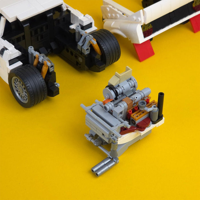 Italian Racing Legend Supercar Building Blocks (gobricks/white) - LesDiy -