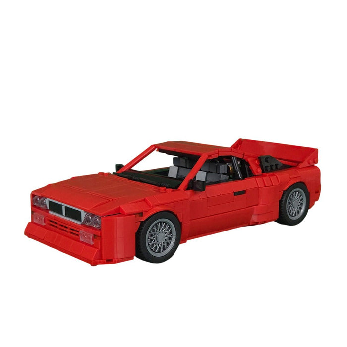 Italian Racing Sports Car Building Block (gobricks/red) - LesDiy -