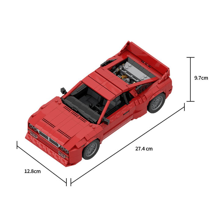 Italian Racing Sports Car Building Block (gobricks/red) - LesDiy -
