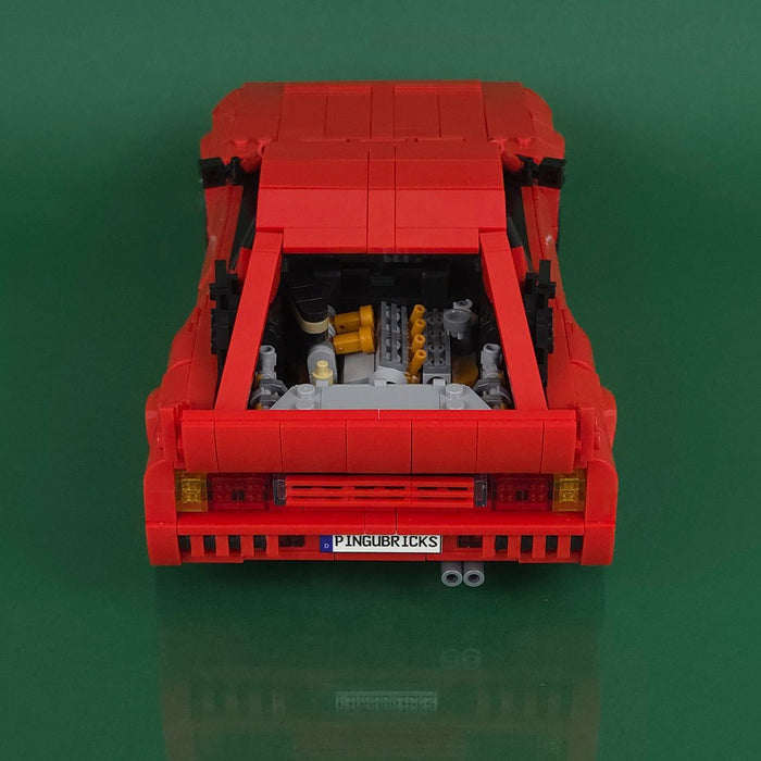 Italian Racing Sports Car Building Block (gobricks/red) - LesDiy -