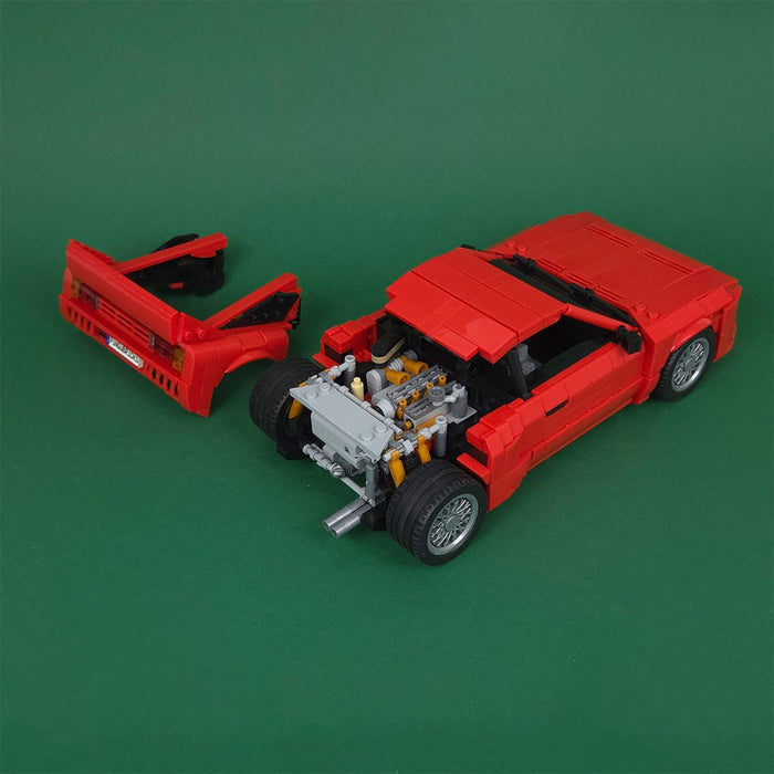 Italian Racing Sports Car Building Block (gobricks/red) - LesDiy -