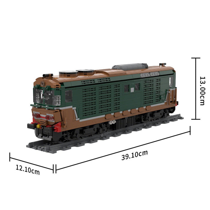 Italy Diesel Locomotive D.445 Train Building Blocks - LesDiy - Locomotive -