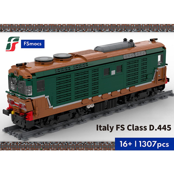 Italy Diesel Locomotive D.445 Train Building Blocks - LesDiy - Locomotive -