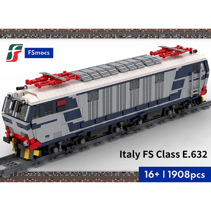Italy Electric Locomotive E.632 Train Building Blocks - LesDiy - Locomotive -