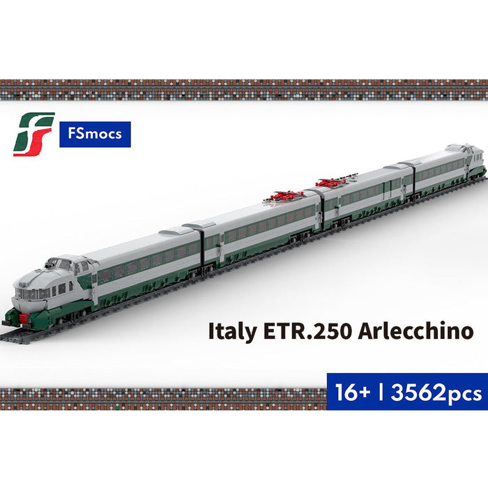 Italy ETR.250 Arlecchino Train Building Blocks - LesDiy - Locomotive -