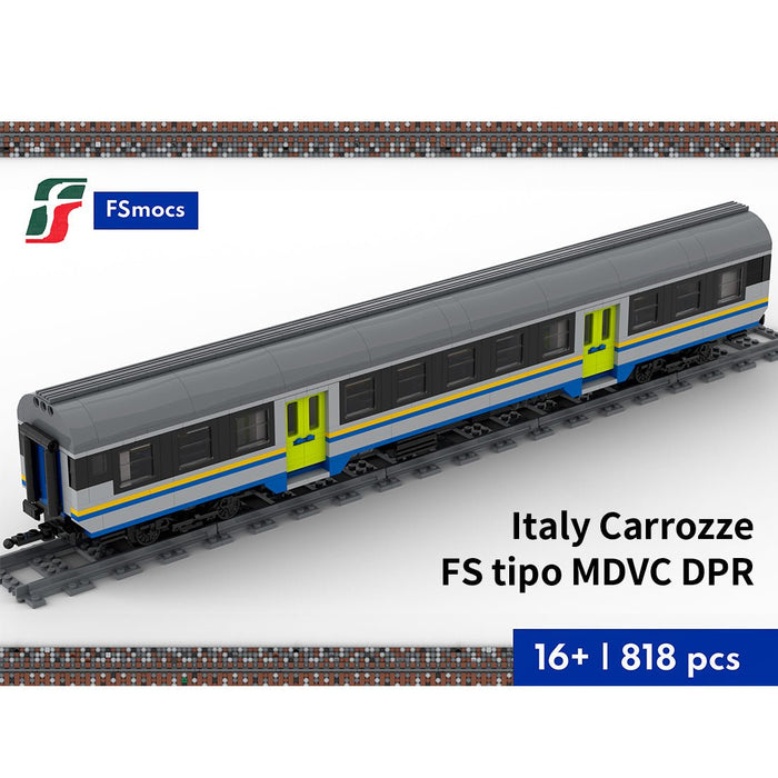 Italy MDVC Carriage DPR Train Building Blocks - LesDiy - Locomotive -