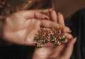 Kemp Stone Antique Chandbali Earrings