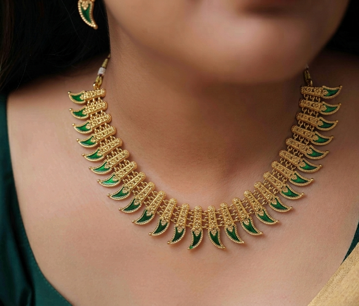 Kerala Style Palakka Necklace Set