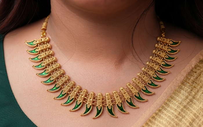 Kerala Style Palakka Necklace Set
